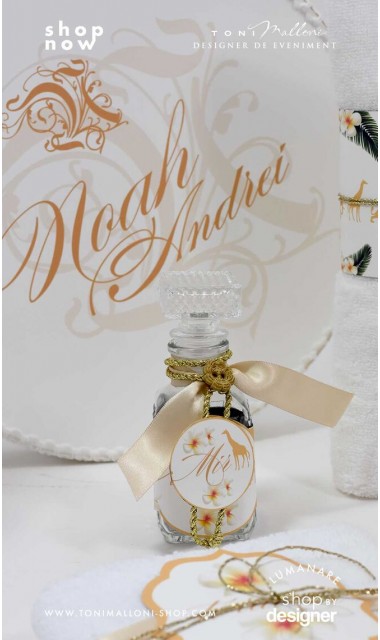 Trusou de botez cu broderie personalizata pentru baieti, Gold Jungle 4